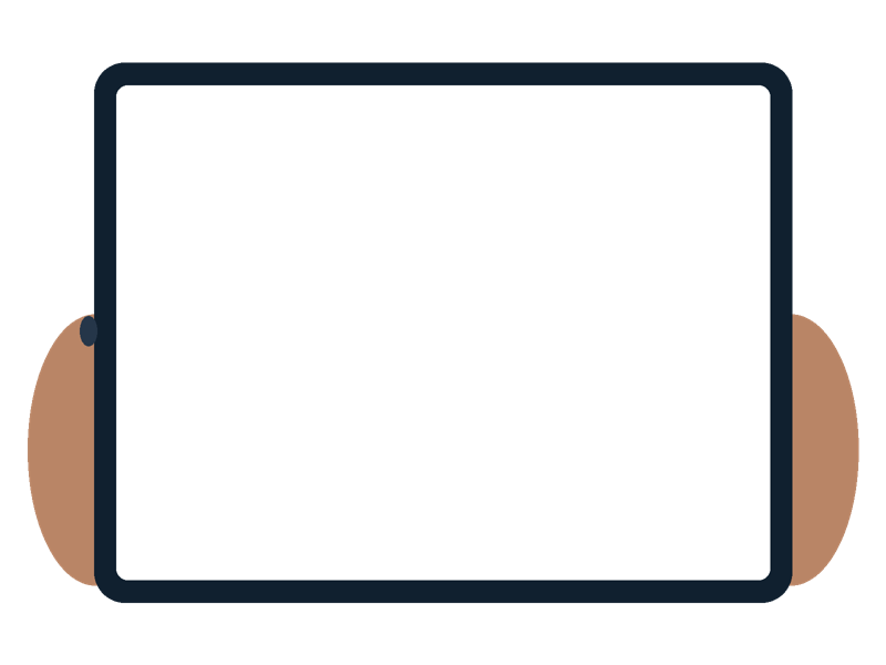 Tablet showing a full page advert